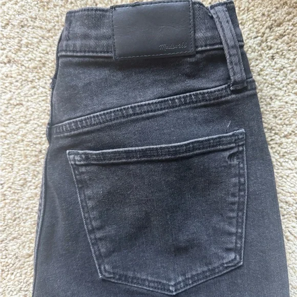 Madewell High-Rise slim crop Black boyjean Frayed jeans - Picture 5 of 8